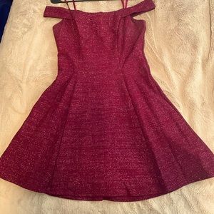Never worn! Beautiful red glitter cocktail dress